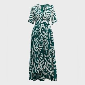 Busayo Tomi V-Neck High-Low Maxi Dress